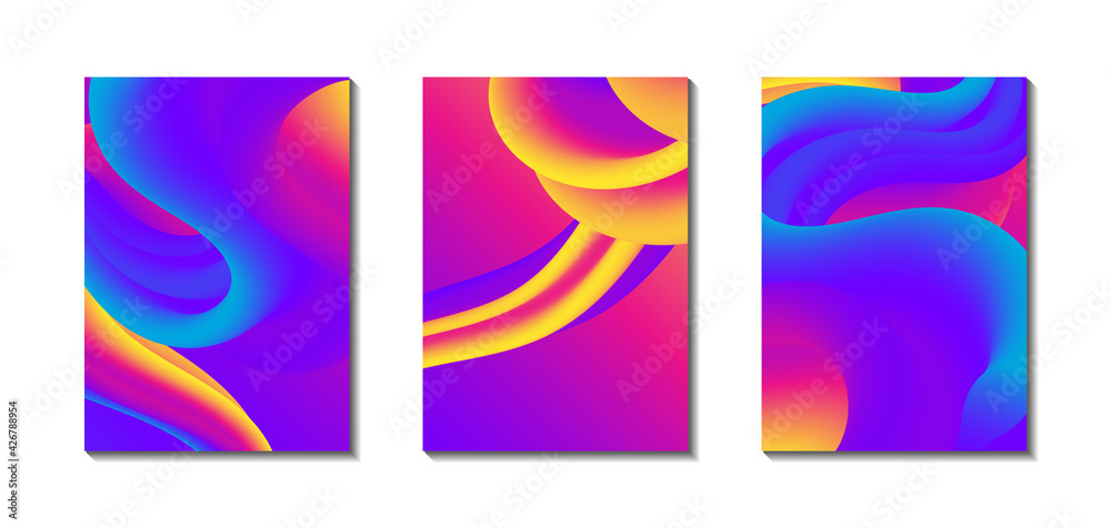 Abstract Modern Gradient Colorful Background. Gradient Fluid Background. Liquid background.	
