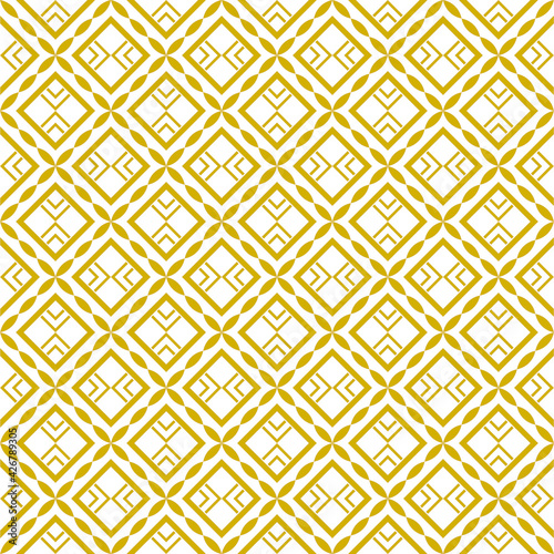 Geometric of diagonal square lines pattern. Design grid tile of seamless gold on white background. Design print for illustration, textile, texture, wallpaper, background, floor.