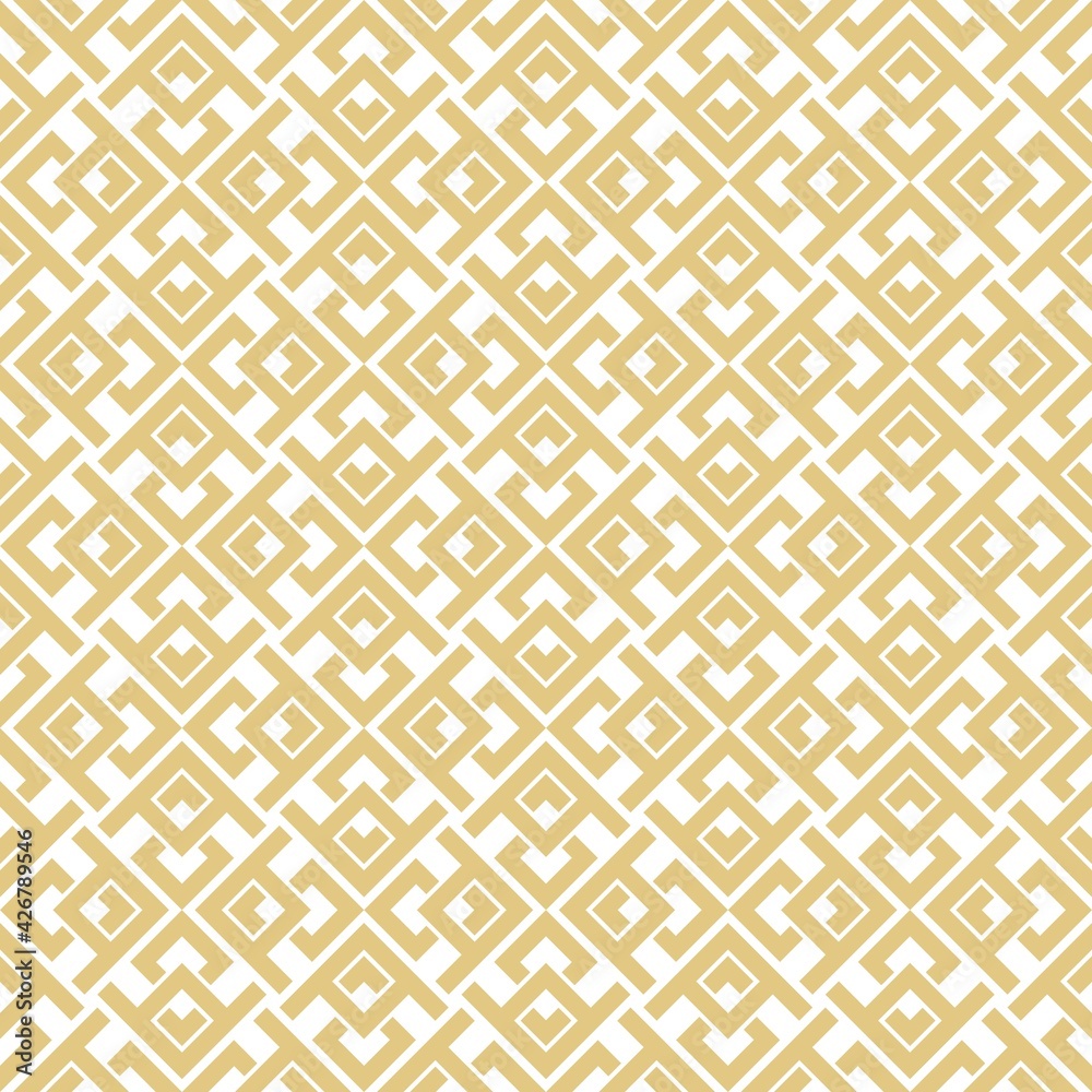 Geometric of abstract tile pattern. Design japanese style of seamless white on gold background. Design print for illustration, textile, texture, wallpaper, background. Geometric of abstract tile pattern. Design japanese style of seamless white on gold background. Design print for illustration, textile, texture, wallpaper, background.