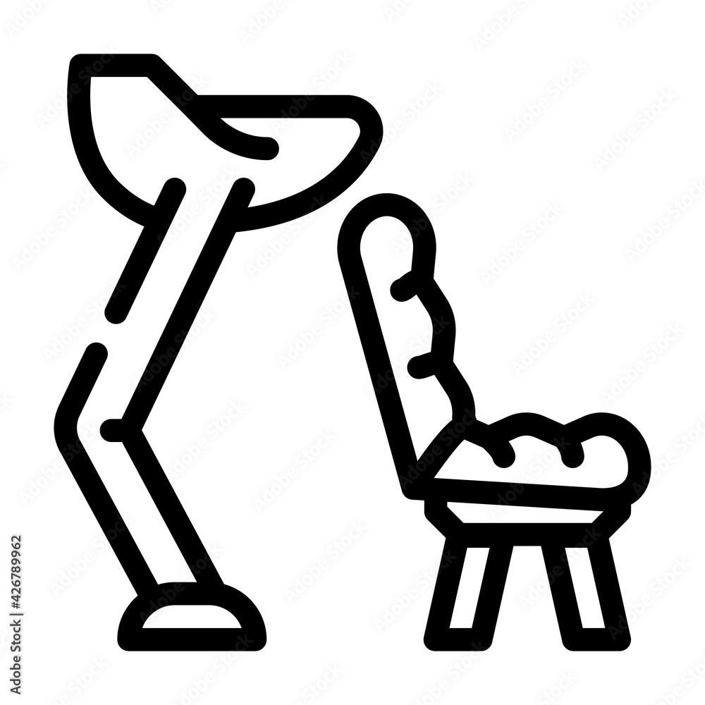 washing hair chair line icon vector. washing hair chair sign. isolated contour symbol black illustration washing hair chair line icon vector. washing hair chair sign. isolated contour symbol black illustration