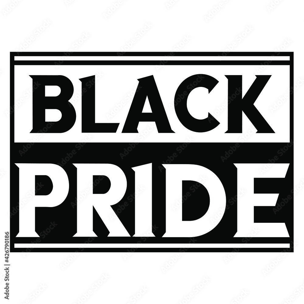 Black pride. Isolated Vector Quote
Black pride. Isolated Vector Quote