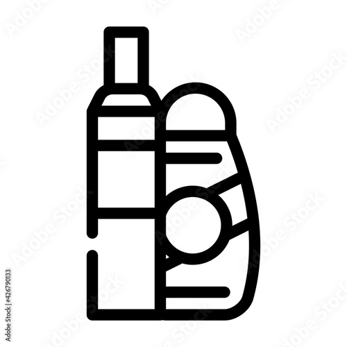 air conditioning hair line icon vector. air conditioning hair sign. isolated contour symbol black illustration