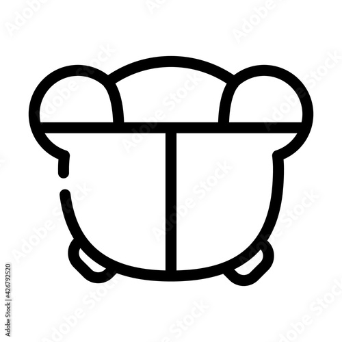 child lunchbox line icon vector. child lunchbox sign. isolated contour symbol black illustration