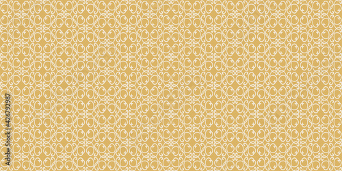 Abstract backgrounds patterns with decorative ornaments on a gold background, wallpaper. Seamless pattern, texture for your design. Vector graphics  © PETR BABKIN