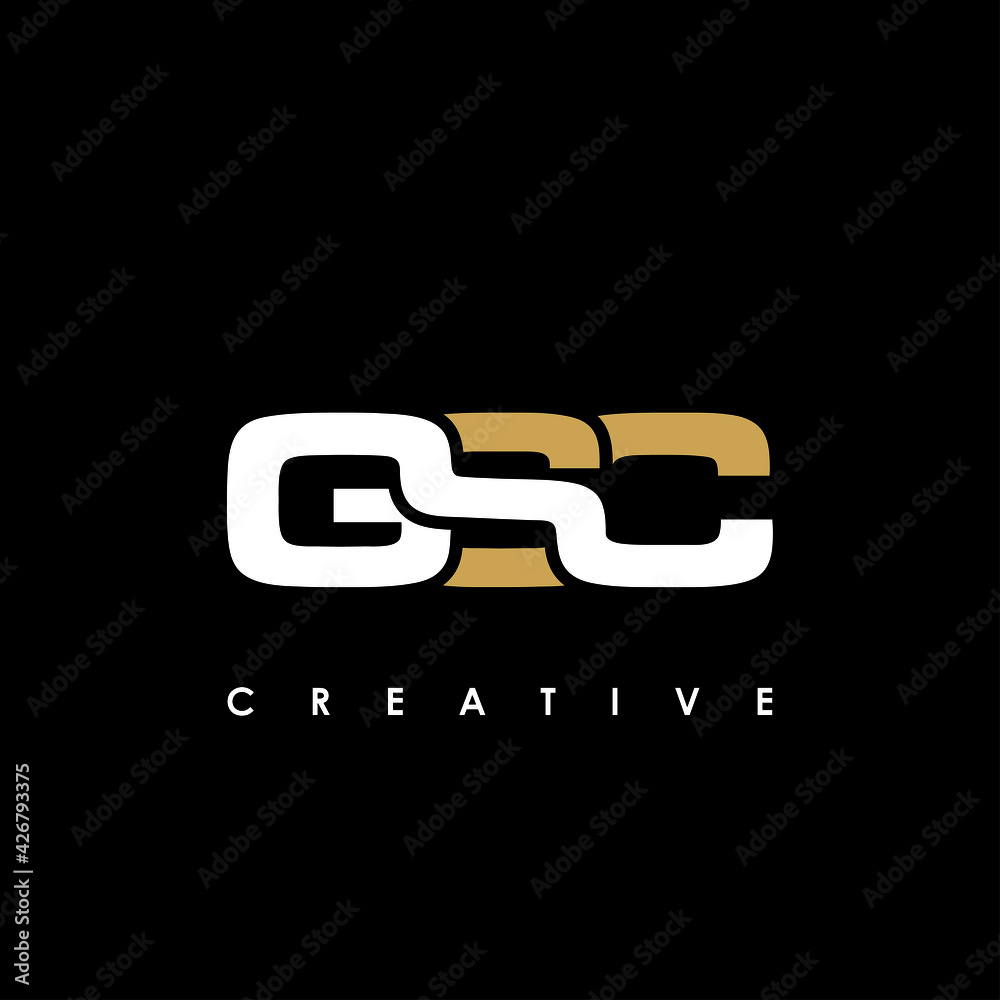 GSC Letter Initial Logo Design Template Vector Illustration