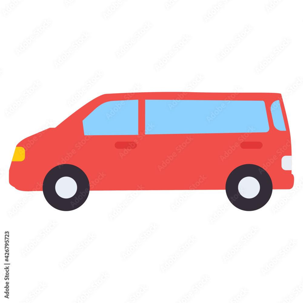 Flat vector design of suv car