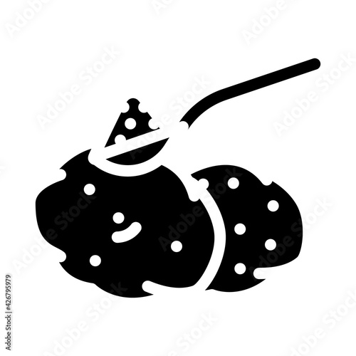 starch food additives glyph icon vector. starch food additives sign. isolated contour symbol black illustration