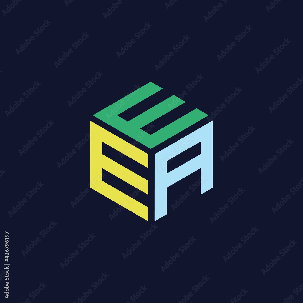 Hexagon shape with the letters EEA Hexagon shape with the letters EEA