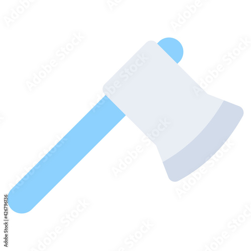 A flat design, icon of axe