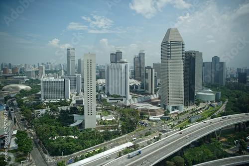  View of the city from Singapore Flyer