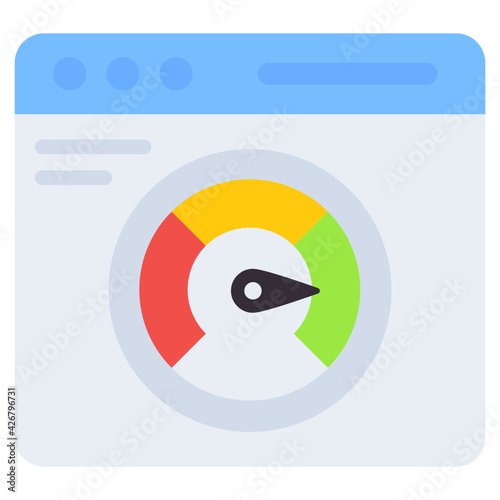 A flat design, icon of internet speed test