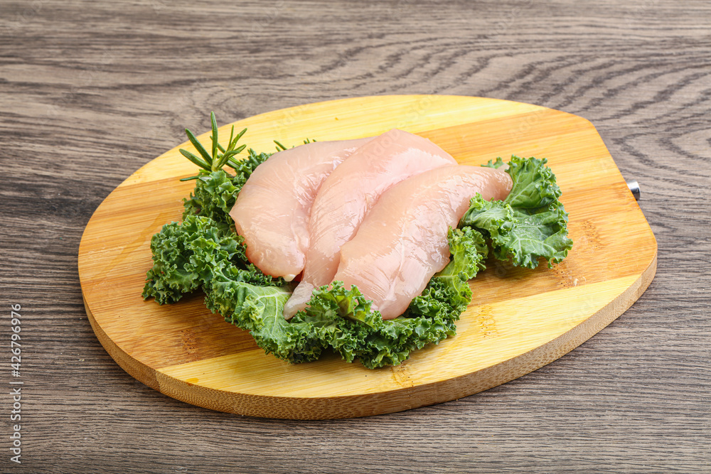 Raw small chicken fillet for cooking Raw small chicken fillet for cooking