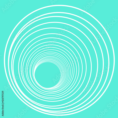 Fototapeta Naklejka Na Ścianę i Meble -  白い螺旋の近未来的な3Dワープトンネル　
White 3D warp tunnel illustration