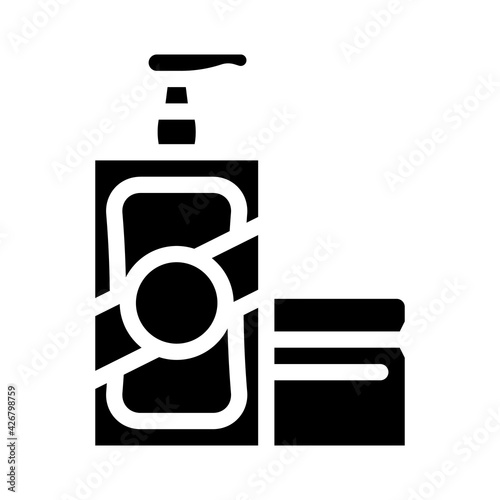 balm for hair glyph icon vector. balm for hair sign. isolated contour symbol black illustration