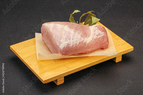 Raw pork meat for cooking