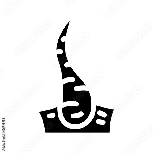 breaking hair glyph icon vector. breaking hair sign. isolated contour symbol black illustration