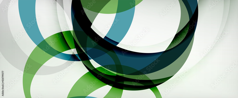 Ring geometric shapes, o letter repetition wallpaper. Abstract background for business or technology presentations, internet posters or web brochure covers
