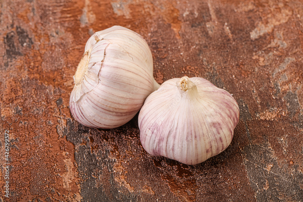 Fresh ripe and tasty garlic
