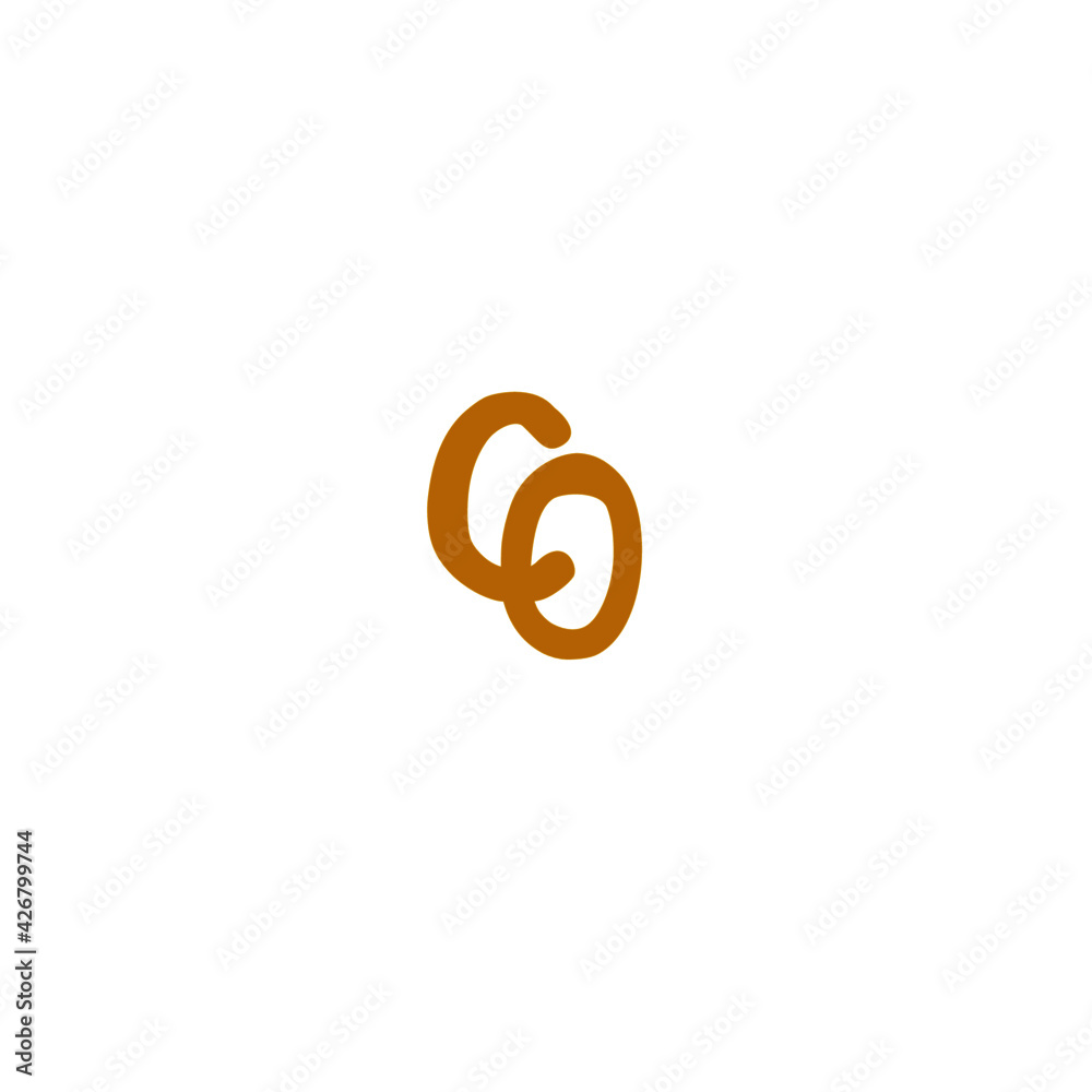 CO initial handwritten logo for identity