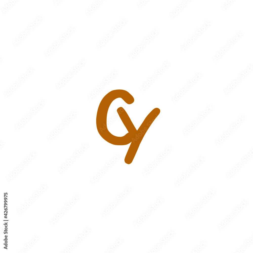 CY initial handwritten logo for identity CY initial handwritten logo for identity