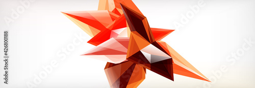 Vector 3d triangles and pyramids abstract background for business or technology presentations, internet posters or web brochure covers