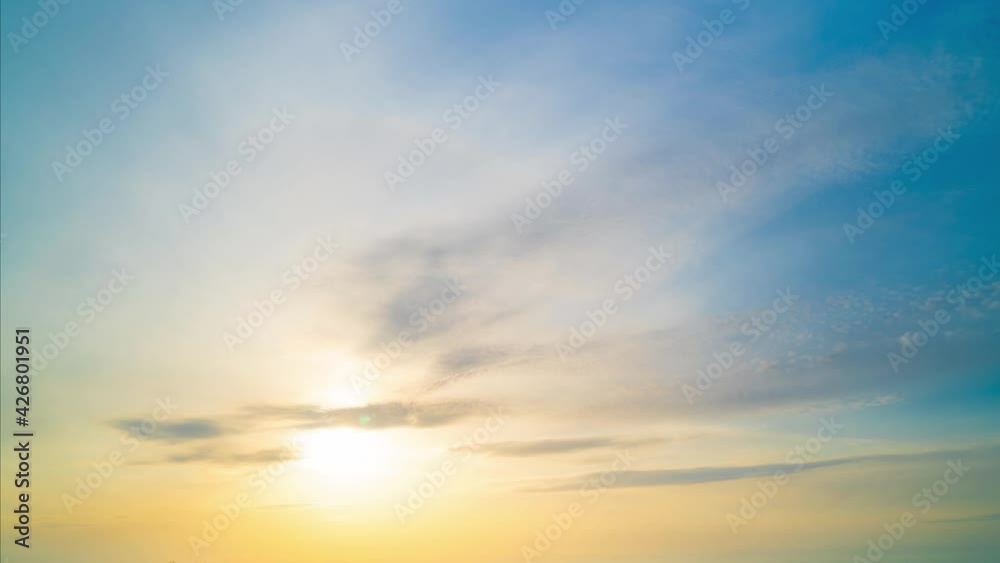 Beautiful sunset with soft blurry clouds. Time lapse Beautiful sunset with soft blurry clouds. Time lapse