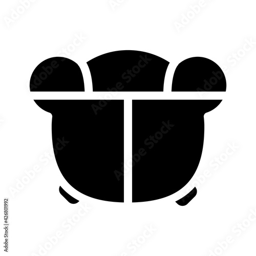 child lunchbox glyph icon vector. child lunchbox sign. isolated contour symbol black illustration