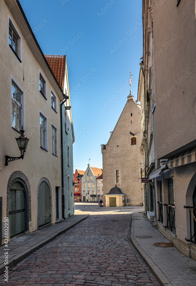 empty streets of old Tallinn