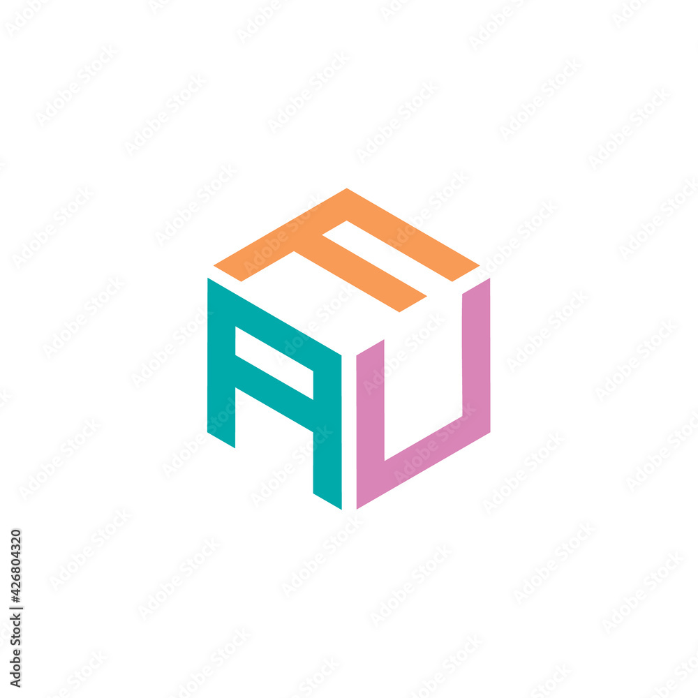 Hexagon shape with the letters FAU Hexagon shape with the letters FAU