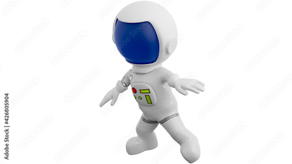 3D Cartoon Astronaut Floating in Space. An astronaut is a person trained, equipped, and deployed by a human spaceflight program to serve as a commander or crew member aboard a spacecraft. 3D Cartoon Astronaut Floating in Space. An astronaut is a person trained, equipped, and deployed by a human spaceflight program to serve as a commander or crew member aboard a spacecraft.