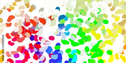 Light multicolor vector template with abstract forms.