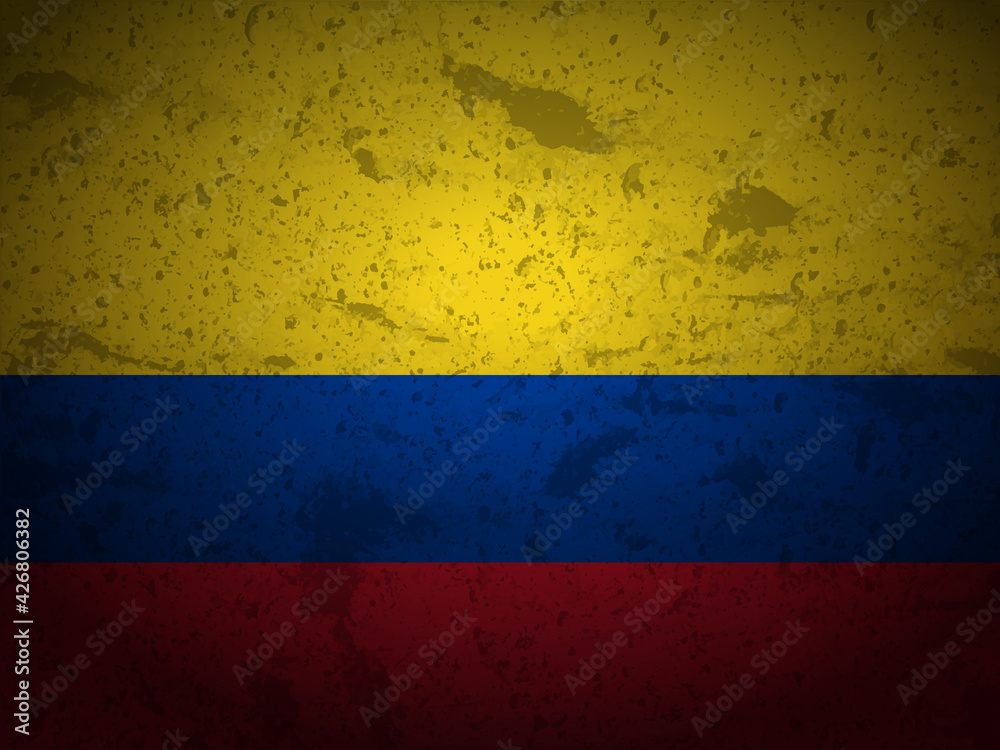 Grunge Colombia flag