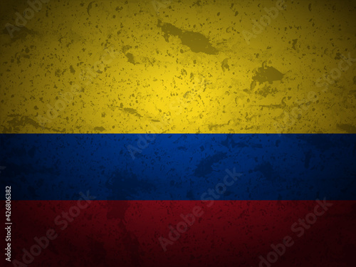 Grunge Colombia flag