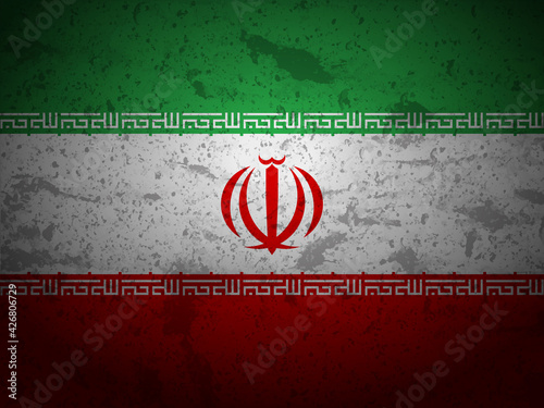Grunge Iran flag