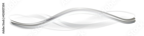 Welle Wellen Grau silber Band Banner 