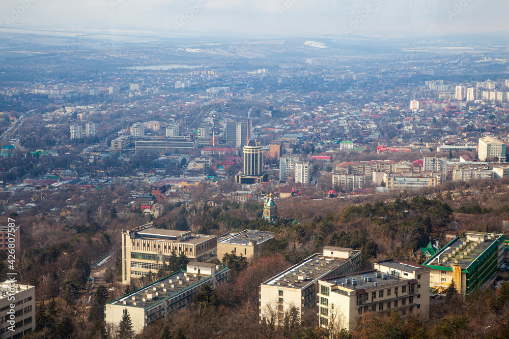 Pyatigorsk city, view from the top of Mashuk mountain