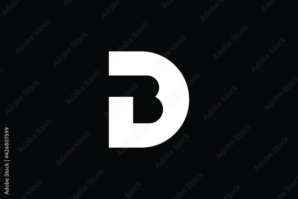 Minimal elegant monogram art logo. Outstanding professional trendy awesome artistic DB BD initial based Alphabet icon logo. Premium Business logo White color on black background. Minimal elegant monogram art logo. Outstanding professional trendy awesome artistic DB BD initial based Alphabet icon logo. Premium Business logo White color on black background.