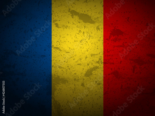 Grunge Romania flag