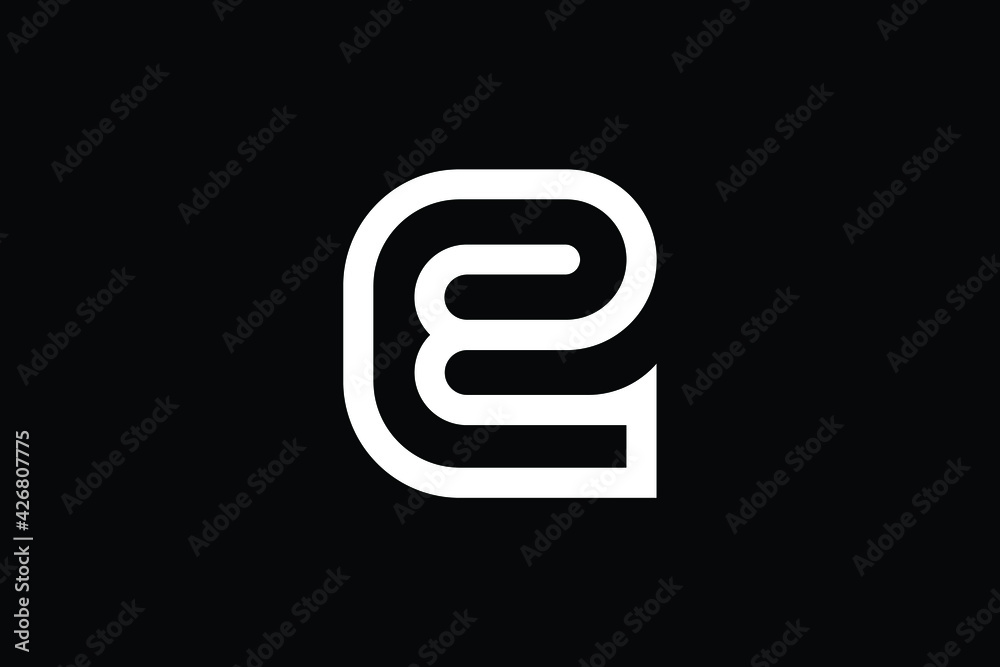 Minimal elegant monogram art logo. Outstanding professional trendy awesome artistic CE EC initial based Alphabet icon logo. Premium Business logo White color on black background. Minimal elegant monogram art logo. Outstanding professional trendy awesome artistic CE EC initial based Alphabet icon logo. Premium Business logo White color on black background.