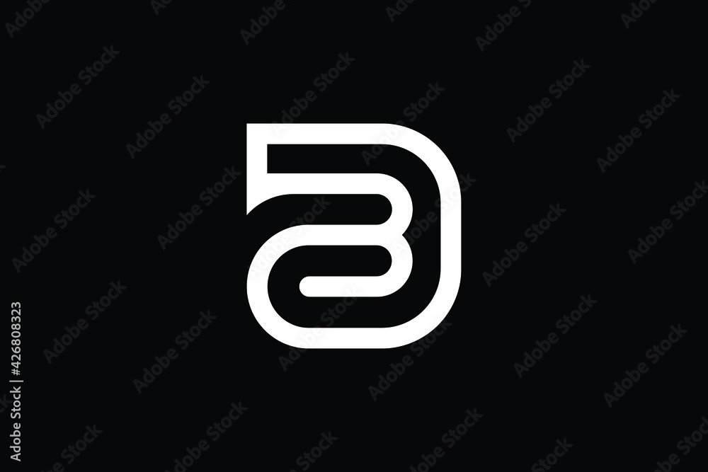 Minimal elegant monogram art logo. Outstanding professional trendy awesome artistic DB BD initial based Alphabet icon logo. Premium Business logo White color on black background. Minimal elegant monogram art logo. Outstanding professional trendy awesome artistic DB BD initial based Alphabet icon logo. Premium Business logo White color on black background.