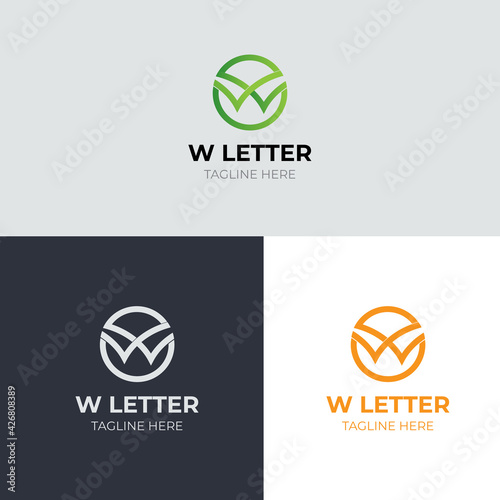 W letter logo design Template creative w letter logo for company and brand