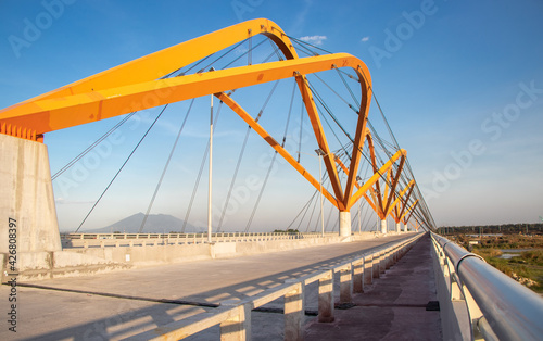 Sacobia River Bridge and Mt. Arayat in Distance - Clark, Pampanga, Luzon, Philippines photo