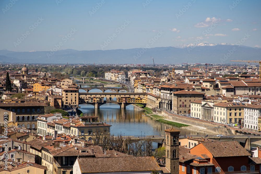 Firenze, panorama della città visto dal Piazzale Michelangelo 