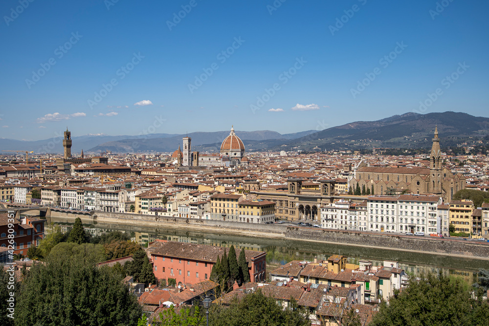 Firenze, panorama della città visto dal Piazzale Michelangelo 