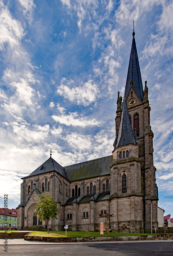 Kirche in Tann in der Rhön in Hessen, Deutschland 