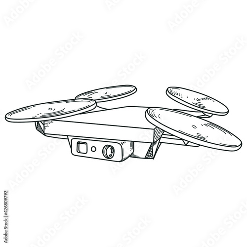 illustration of a drone