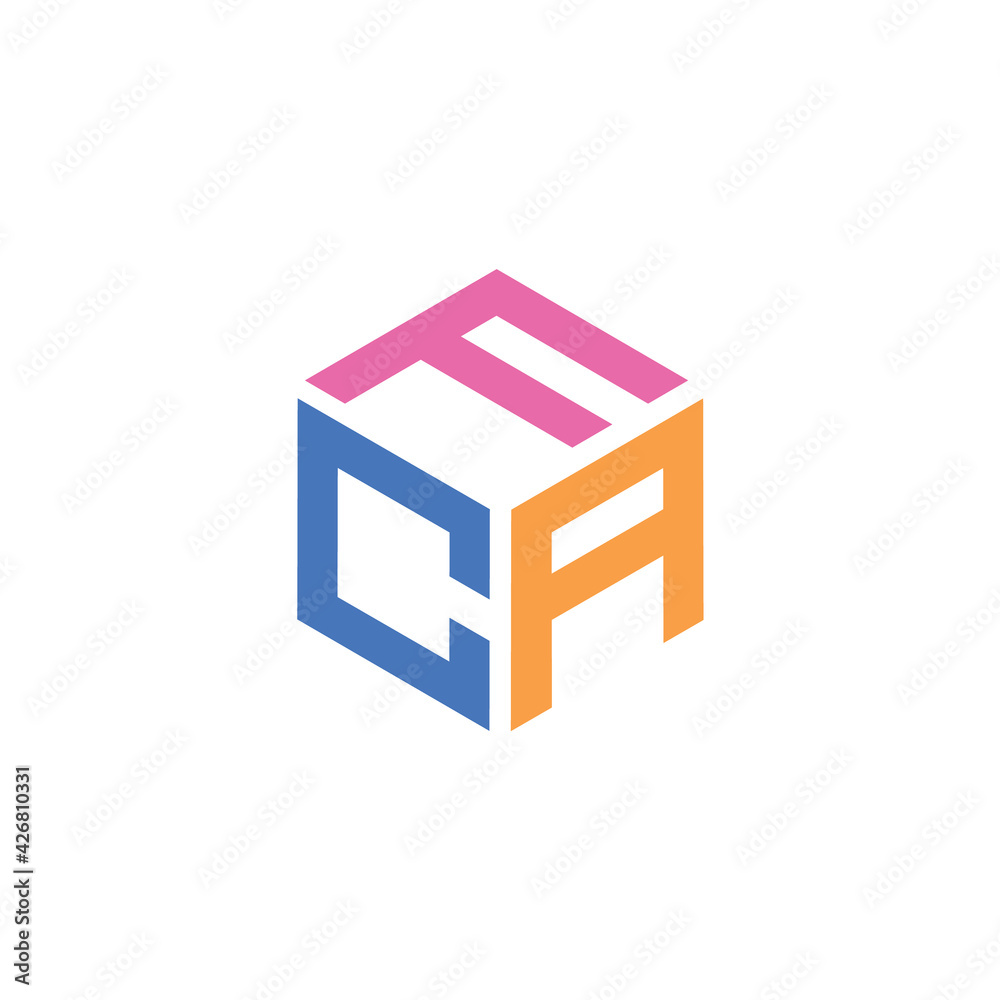 Hexagon shape with the letters FCA Hexagon shape with the letters FCA