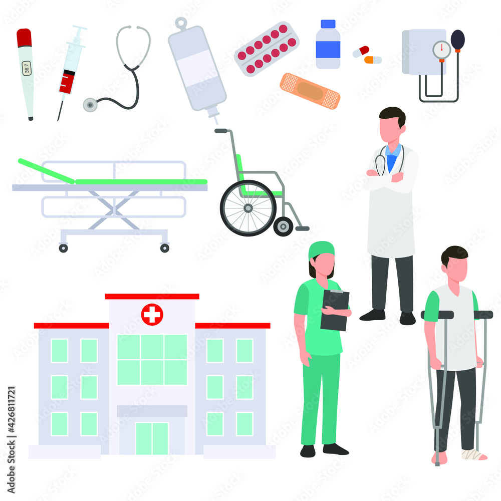 Vector design illustration that can be found in the hospital Vector design illustration that can be found in the hospital