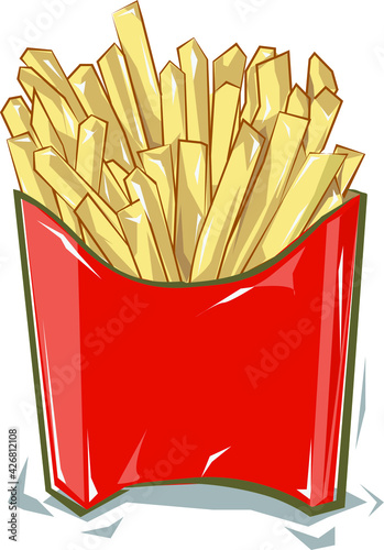 french fries with ketchup