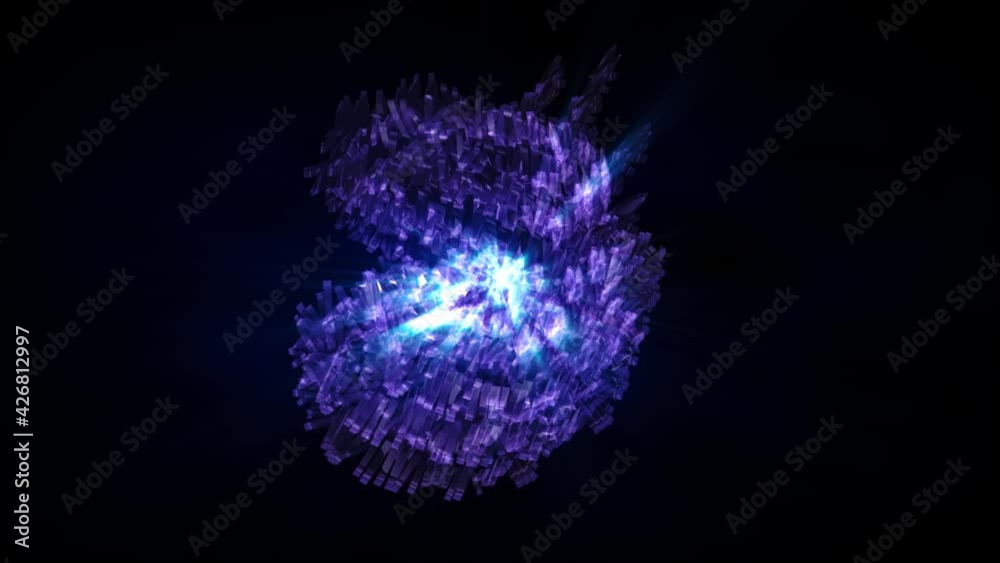 Abstract background 3D animation shiny regular geometry structure appears builds up and transforms in space loop. Abstract background 3D animation shiny regular geometry structure appears builds up and transforms in space loop.